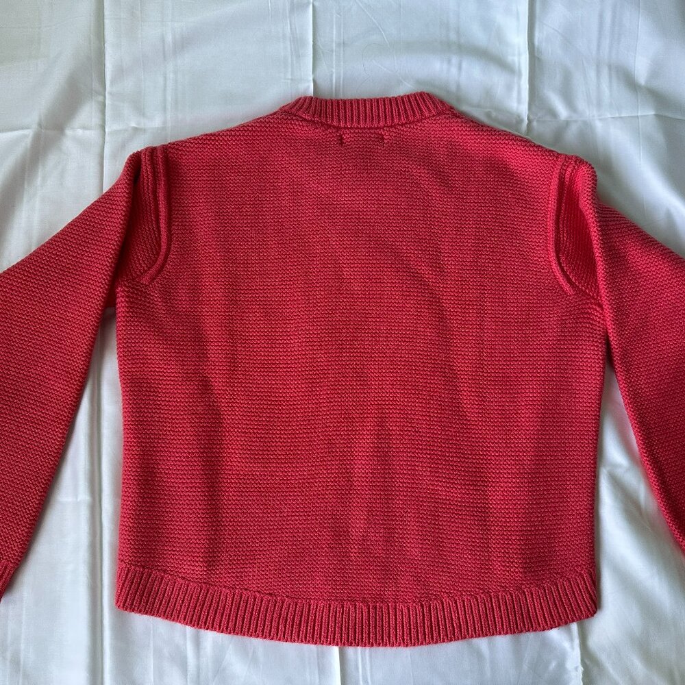 NWT Banana Republic Textured Stitch Pullover Sweater Coral Blossom | Women S - Picture 3 of 7